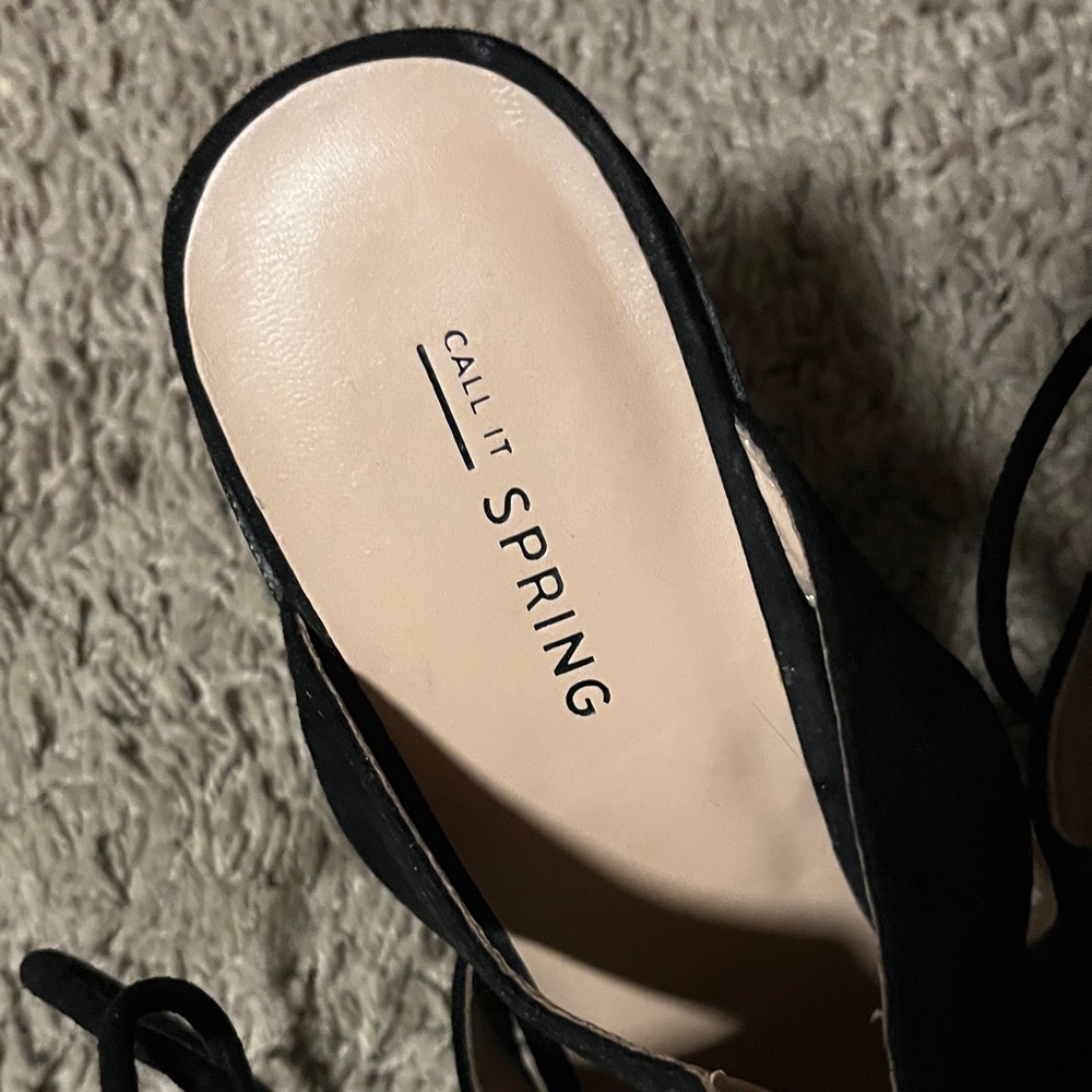 Call It Spring Black Strappy Sandals - Picture 4 of 8